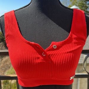 Bombshell red sports bra size M super stretchy and comfortable
